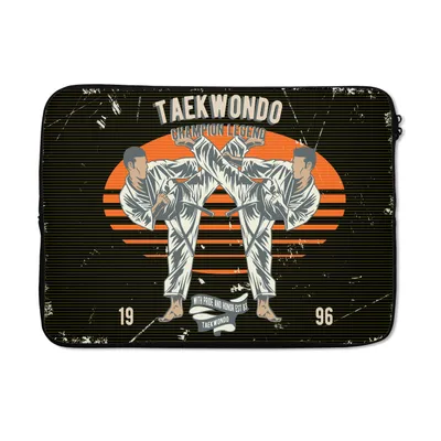 Produktbild von MuchoWow® Laptop Hülle 14 ZollJahrgang - Sport - Taekwondo Laptoptasche - Laptoptasche - Stoßsicher - Schutzhaube