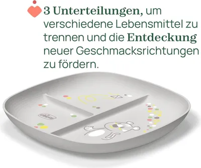 Produktbild von Chicco Babynahrung-Teller 3 Bereiche spülmaschinenfest BPA-frei