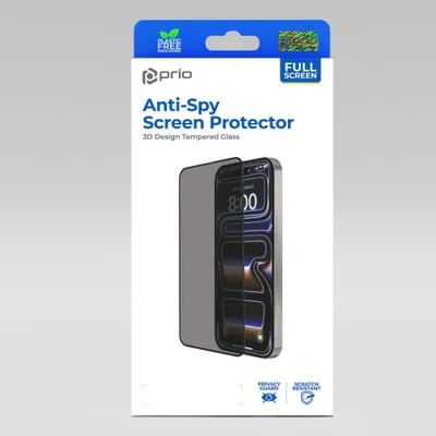 Produktbild von prio 3D Anti-Spionage-Schutzglas für iPhone 17e, schwarz