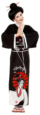 Geisha-Kinderkostüm mit Kimono, Karnevalskostüm, 164 cm