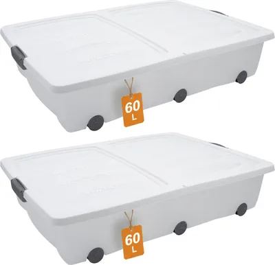 Produktbild von 3.02 2er Set Serie in weiß: Unterbettkommode XXL (2 Stück)