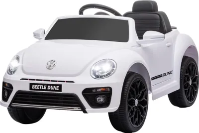 Produktbild von Fernbedienung Kinderauto VW Käfer Elektro 6V, Musik & Licht, 3-5 km/h, Weiß, ab 3 Jahre