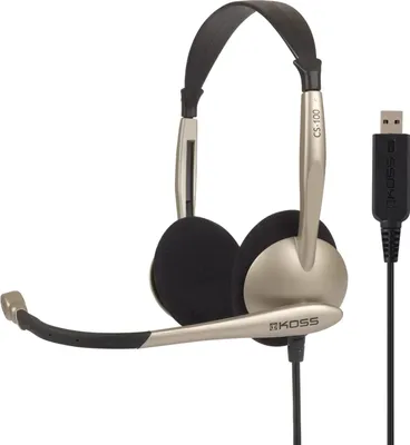 Image de KOSS Casque CS100 Supra-Auriculaire USB Or/Noir