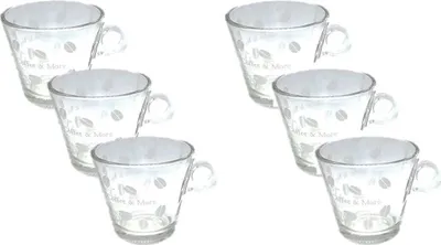 Produktbild von Kaffeetasse aus Glas mit Henkel, 250ml Fassungsvermögen, spülmaschinenfest