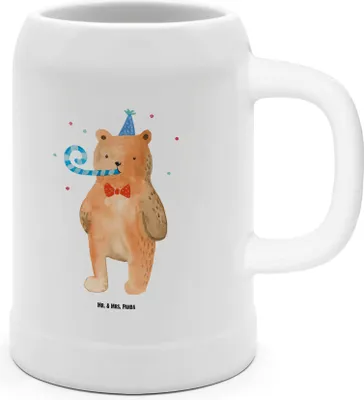 Produktbild von Mr. & Mrs. Panda Krug Bär Geburtstag - Weiß - Geschenk, Bierhumpen, Glückwunsch, Teddy, Humpen, Bier Seidel, Alles Gute, Steinkrug, Happy Birthday