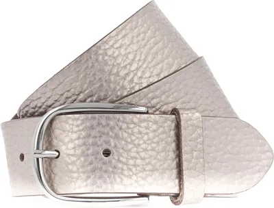 Produktbild von Vanzetti Leder Gürtel Glitter Radiance 40mm Metallic Belt W75 Platinumgold Metallic beige