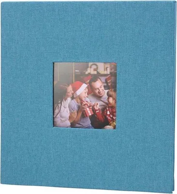 Produktbild von Famanu Fotoalbum Blau - 40 weiße Seiten, selbstklebend, 28 x 27 cm, für 400 Fotos