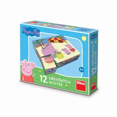 Image de PEPPA PIG 12 cubes de licence en bois