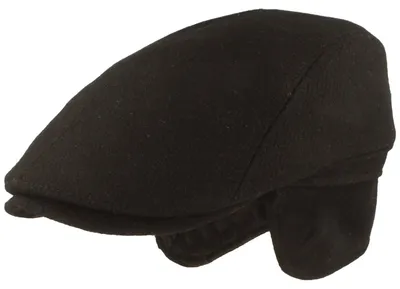 Produktbild von Schiebermütze aus Wolle Ohrenschutz und Steg von Hut-Breiter, schwarz, Gr. 65