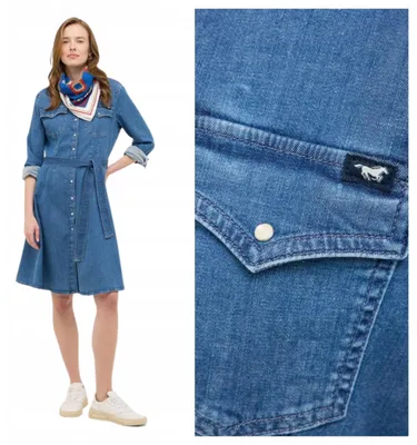 Immagine prodotto di Mustang | Abito da donna, colore denim, cotone, taglia L