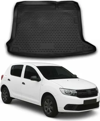 Produktbild von Kofferraummatte Kofferraumwanne für Dacia Sandero 2012-2020 Gummi TPE Schwarz