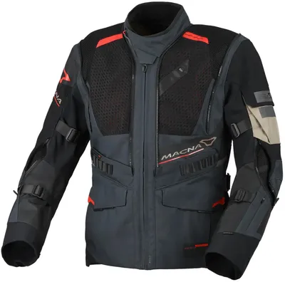 Obrázek produktu pro Voděodolná textilní motocyklová bunda Macna Flexodus, modrá/černá, XL