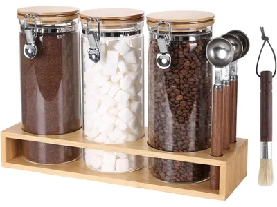 Produktbild von Glasbehälter zur Aufbewahrung von Lebensmitteln mit Messskalen 1,5 l Set 3-teilig