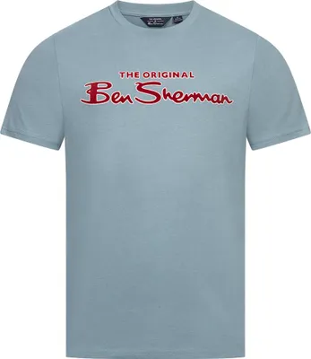 Produktbild von L|BEN SHERMAN Flocked Logo Herren T-Shirt 0076268-PETROL