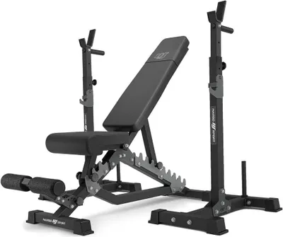 Image de Marbo Sport - Ensemble MS34_2.0 | Banc double face + support d'haltères (2 pièces) avec sécurité