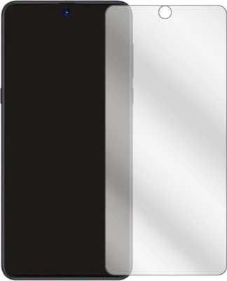 A screen protector is shown next to a smartphone.