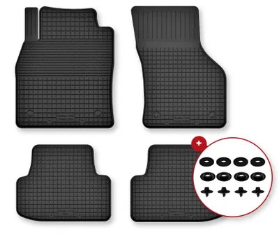 Image de Tapis de sol en caoutchouc pour Cupra LEON KL 2020-2024 – 4 pièces, noirs, semi-universel, adapté