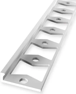 Produktbild von Abschlussprofil 4 x 21 x 2500 mm Einfassleiste Einfassprofil Aluminium Natur Geschlossen Gestanzt Doppel-K-Profil Küberit