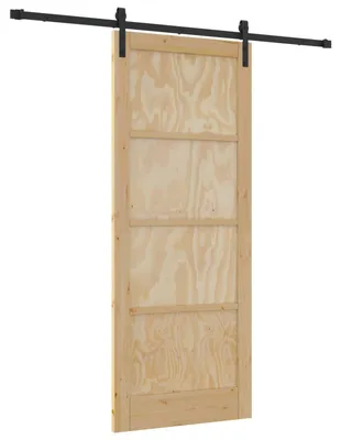 Obrázek produktu pro vidaXL Posuvné dveře v přírodním a černém provedení 86 x 211 cm