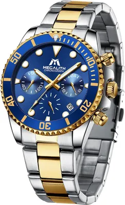 Produktbild von Herrenuhr 40mm Chronograph Quarz Edelstahl Armbanduhr Wasserdicht Leuchtzeiger Datum Anzeige Elegant Herren-Uhr Stilvolles Design Perfektes Geschenk