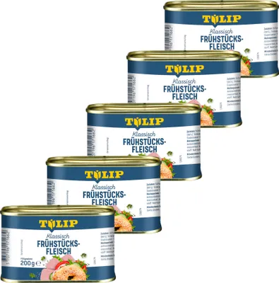 Produktbild von TULIP 5x 200g Frühstücksfleisch Original Dänische Delikatesse in Konservendose