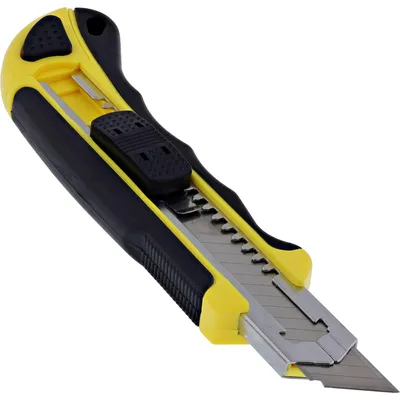 Produktbild von InLine Allzweck Cutter Messer, 18mm Klinge, mit 3 Klingen, Gelb
