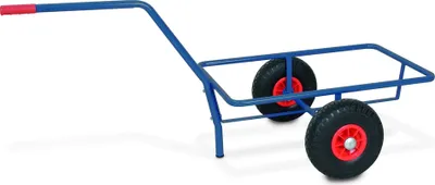 Produktbild von Handwagen ohne Kiste, Tragkraft 200 kg, kunststoffbeschichtet in blau RAL 5010