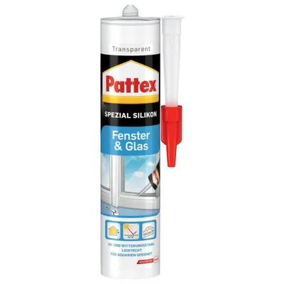 Zdjęcie produktu dla Pattex 5294344, 300 ml, Uszczelniacz silikonowy, Nadaje się do użytku w pomieszczeniach, Przezroczysty, 1 szt.