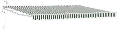 Image de vidaXL Store électrique rétractable vert et blanc 4 x 3 m