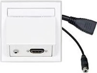 Produktbild von Vivolink WI221170 Steckdose HDMI + 3.5mm Weiß (WI221170)