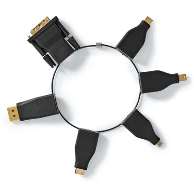 Produktbild von Nedis CCGB34999BK HDMI-Adapter HDMI Ausgang vergoldet 6 Adapter 4K@60Hz