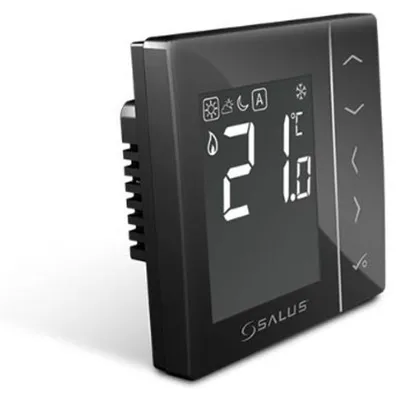 Produktbild von Salus Digitaler Raumthermostat UP, Schwarz, 230V, 3A Schaltstrom, 1 Stk.