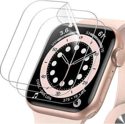 Produktbild von 2x Folia ochronna TPU Apple Watch Series 4 i 5 z osłoną ekranu 44 mm Zakrzywiona przezroczysta