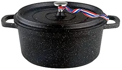 Produktbild von Ovenschale mit Steinbeschichtung - Für alle Wärmequellen - Durchmesser 24 cm - Schwarz