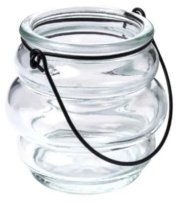 Produktbild von SANDRA RICH, Glaslaterne 8cm, Teelichthalter Teelichtglas NATUR / KLAR