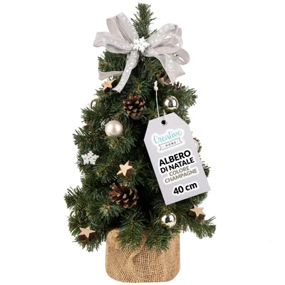 Immagine prodotto di Creative Home Albero di Natale Artificiale Colore Taupe | Albero di Natale Piccolo 40cm | Decorazioni Natalizie per Tavolo Albero Natale gia Addobbato