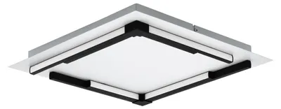 Zdjęcie produktu dla Eglo 900329 ZAMPOTE lampa sufitowa LED 25W 380x380mm biały czarny 3-stopniowe ściemnianie ciepły biały ściemnialny