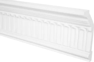 Produktbild von GRAND DECOR Stuckleisten Decke Barock Stil, PolyurethanHartschaum weiß - 2m Deckenleisten gemustert Eckprofile Kranzleisten Deckenzierleisten (20 Meter C745)