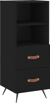 Obrázek produktu pro vidaXL Příborník černý 34,5x34x90 cm odvozený výrobek ze dřeva