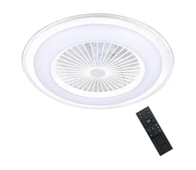 Image de Brilagi - Lampe LED à intensité variable avec ventilateur RONDA LED/48W/230V 3000-6000K blanc + télécommande