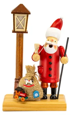 Räucherfigur Holz Weihnachtsmann für Räucherkerzen M 11x7x19 cm