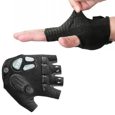 Image de Gants de vélo avec rembourrage en gel, Rockbros S169BGR, taille S, noir-gris