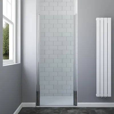 Produktbild von Nischentür Duschtür 86x188,5 cm Duschkabine Pendeltür aus 6 mm ESG Sicherheitsglas, rahmenlose Duschwand – Schwingtür für Duschabtrennung