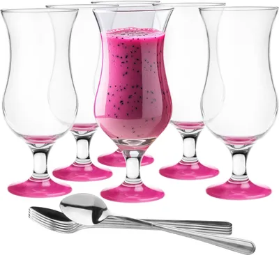 Produktbild von Glasmark KROSNO, 420ml, Set von 6, Glas für alkoholische Cocktails, Longdrinkgläser, Cocktailgläser, Trinkgläser, Perfekt für Zuhause und Partys,