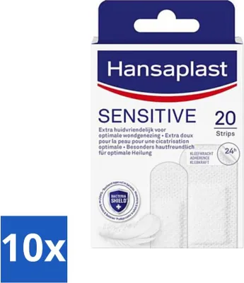 Produktbild von Hansaplast - Sensitive Pflaster - Wundversorgung - 20 Pflaster - Vorteilspack - 10 Stücke