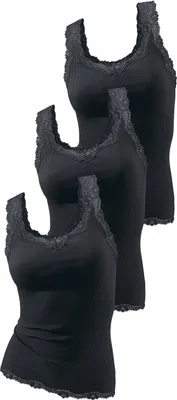 Produktbild von H.I.S. Tanktop mit Spitze schwarz Größe 40/42