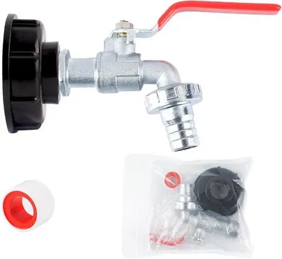 Produktbild von 1 1/2" Leckfreie Messing-IBC-Tank-Verbindungsstücke - IBC-Tank-Adapter - IBC-Tank-Regler - S60x6-Wasser-Speicher-Tank-Hahn - Tank-Gartenschlauch-Verbindungsstück - Ersatz-Regler-Verbindungsstücke für Gartentanks