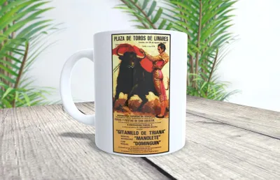 Kaffeetasse mit Manolete-Motiv, 350 ml, Keramik, spülmaschinengeeignet