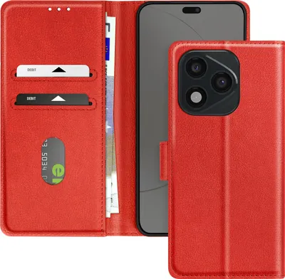 Produktbild von Avizar, Hülle Honor 400 Lite Portemonnaie Videoständer, Rot