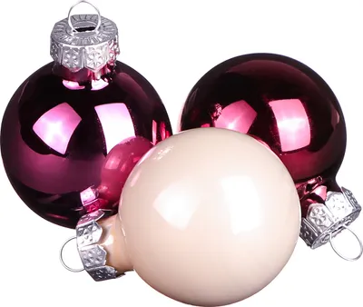 Produktbild von Glas Weihnachtskugeln Mini Berry Beige Rosa Ø3cm 22 St